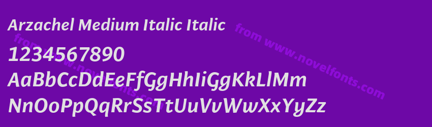 Arzachel Medium Italic ItalicPreview Arzachel Medium Italic ItalicPreview