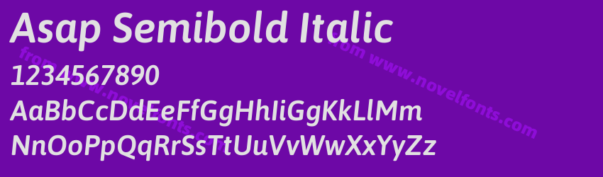 Asap Semibold ItalicPreview Asap Semibold ItalicPreview