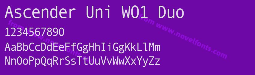 Ascender Uni W01 DuoPreview