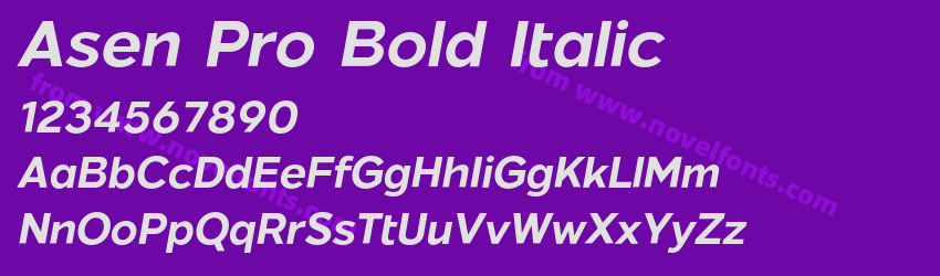Asen Pro Bold ItalicPreview