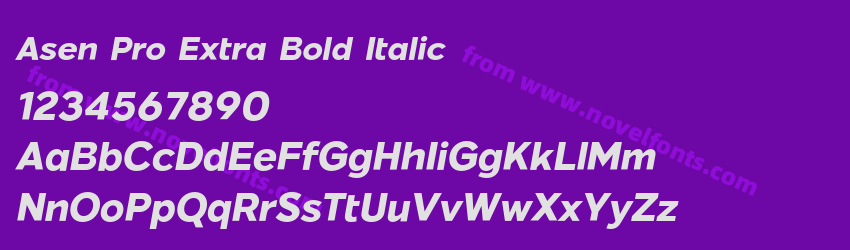 Asen Pro Extra Bold ItalicPreview Asen Pro Extra Bold ItalicPreview