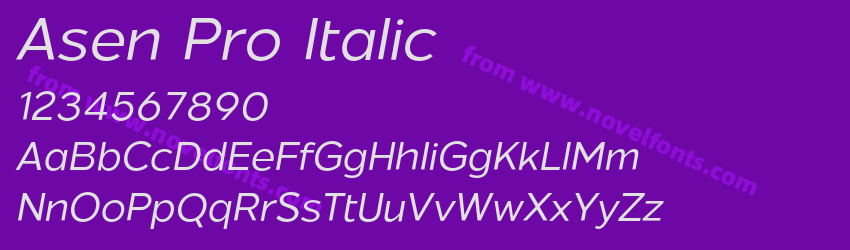 Asen Pro ItalicPreview