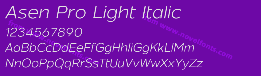 Asen Pro Light ItalicPreview