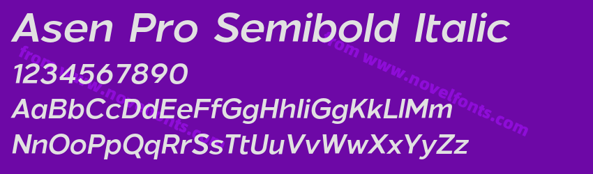 Asen Pro Semibold ItalicPreview Asen Pro Semibold ItalicPreview