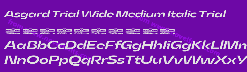 Asgard Trial Wide Medium Italic TrialPreview Asgard Trial Wide Medium Italic TrialPreview