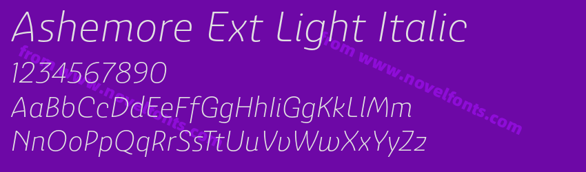 Ashemore Ext Light ItalicPreview Ashemore Ext Light ItalicPreview