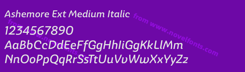 Ashemore Ext Medium ItalicPreview Ashemore Ext Medium ItalicPreview