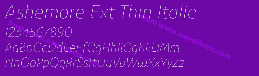 Ashemore Ext Thin ItalicPreview