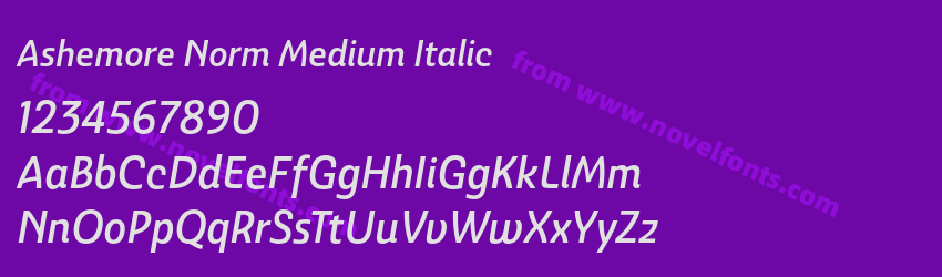 Ashemore Norm Medium ItalicPreview