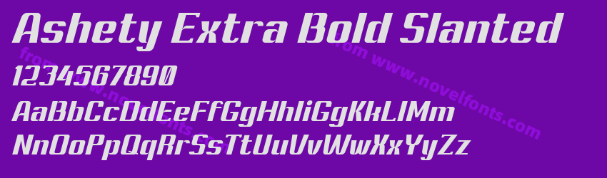 Ashety Extra Bold SlantedPreview