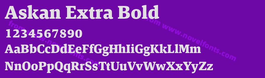 Askan Extra BoldPreview Askan Extra BoldPreview