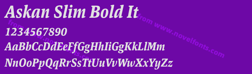 Askan Slim Bold ItPreview Askan Slim Bold ItPreview