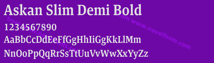 Askan Slim Demi BoldPreview Askan Slim Demi BoldPreview