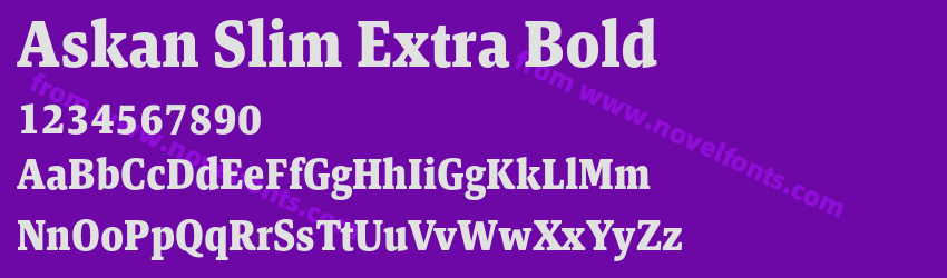 Askan Slim Extra BoldPreview