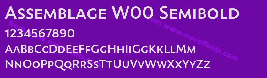 Assemblage W00 SemiboldPreview Assemblage W00 SemiboldPreview