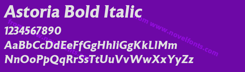 Astoria Bold ItalicPreview