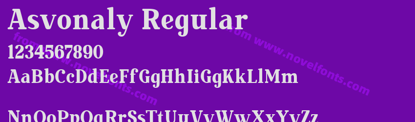 Asvonaly RegularPreview Asvonaly RegularPreview