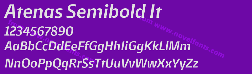 Atenas Semibold ItPreview Atenas Semibold ItPreview