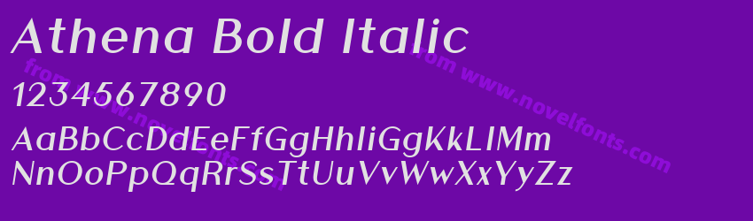 Athena Bold ItalicPreview Athena Bold ItalicPreview