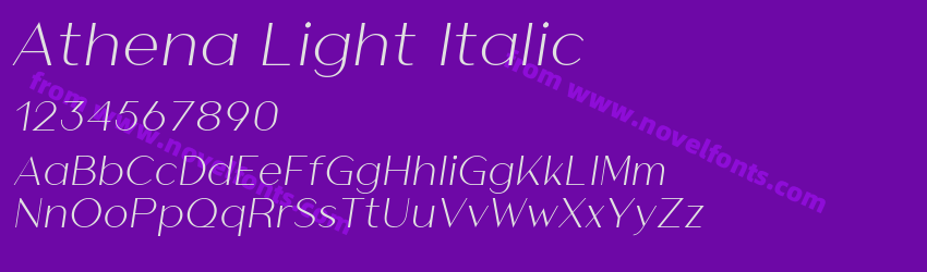 Athena Light ItalicPreview Athena Light ItalicPreview