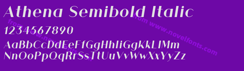 Athena Semibold ItalicPreview