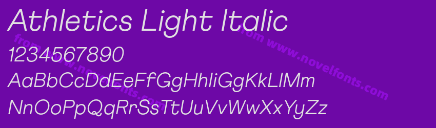 Athletics Light ItalicPreview Athletics Light ItalicPreview