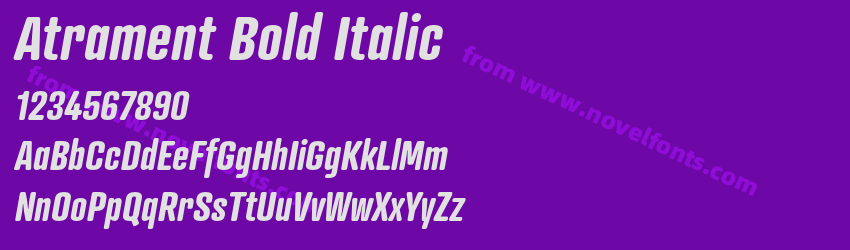 Atrament Bold ItalicPreview Atrament Bold ItalicPreview