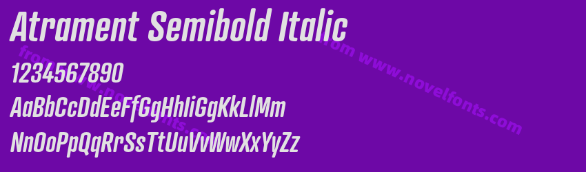Atrament Semibold ItalicPreview Atrament Semibold ItalicPreview