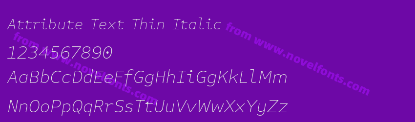 Attribute Text Thin ItalicPreview Attribute Text Thin ItalicPreview
