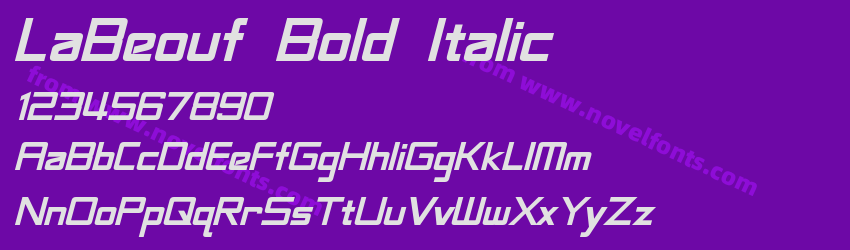 La Beouf Bold ItalicPreview