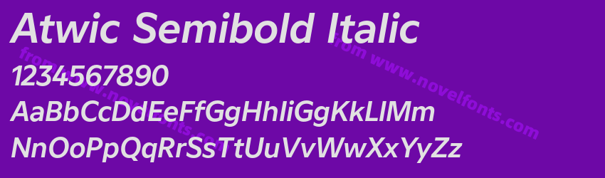 Atwic Semibold ItalicPreview