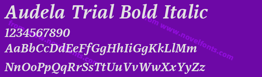 Audela Trial Bold ItalicPreview Audela Trial Bold ItalicPreview