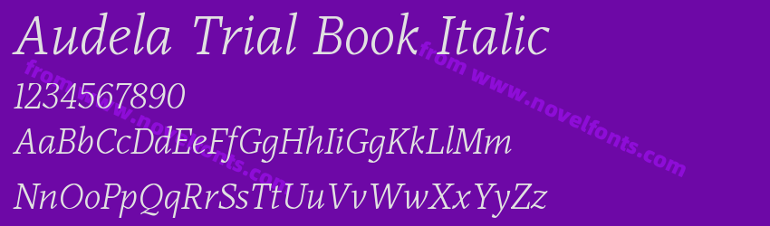 Audela Trial Book ItalicPreview Audela Trial Book ItalicPreview