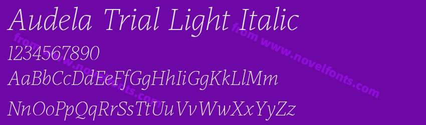 Audela Trial Light ItalicPreview Audela Trial Light ItalicPreview