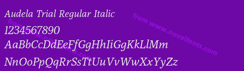 Audela Trial Regular ItalicPreview Audela Trial Regular ItalicPreview
