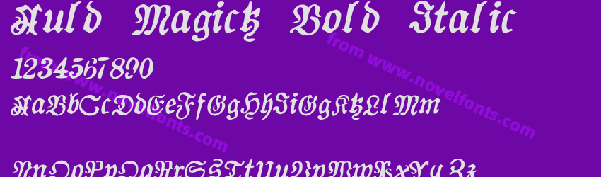 Auld Magick Bold ItalicPreview Auld Magick Bold ItalicPreview