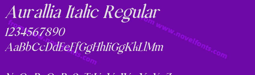 Aurallia Italic RegularPreview Aurallia Italic RegularPreview