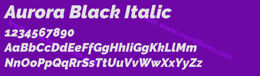 Aurora Black ItalicPreview Aurora Black ItalicPreview