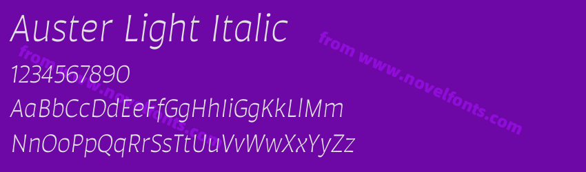 Auster Light ItalicPreview Auster Light ItalicPreview