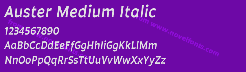 Auster Medium ItalicPreview Auster Medium ItalicPreview