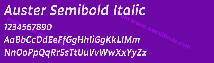 Auster Semibold ItalicPreview Auster Semibold ItalicPreview