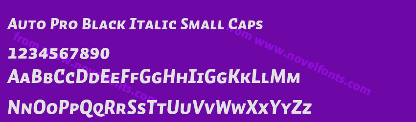 Auto Pro Black Italic Small CapsPreview Auto Pro Black Italic Small CapsPreview