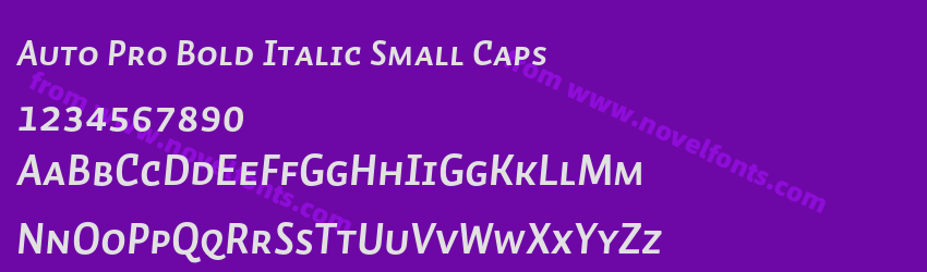 Auto Pro Bold Italic Small CapsPreview Auto Pro Bold Italic Small CapsPreview