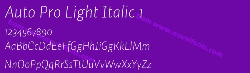 Auto Pro Light Italic 1Preview Auto Pro Light Italic 1Preview