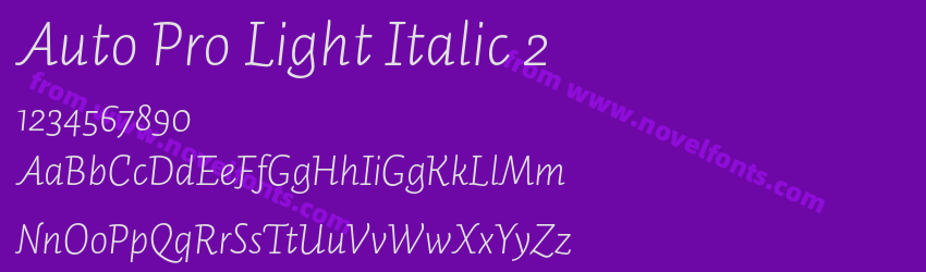 Auto Pro Light Italic 2Preview Auto Pro Light Italic 2Preview