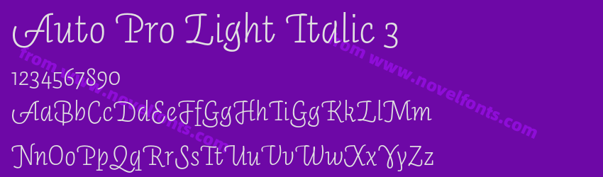 Auto Pro Light Italic 3Preview Auto Pro Light Italic 3Preview