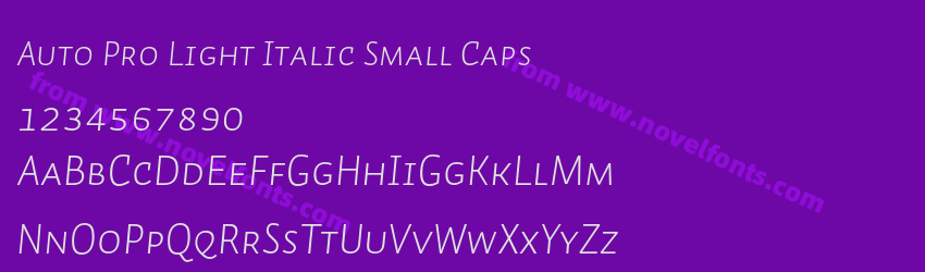 Auto Pro Light Italic Small CapsPreview