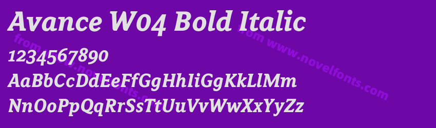 Avance W04 Bold ItalicPreview Avance W04 Bold ItalicPreview
