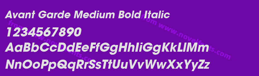 Avant Garde Medium Bold ItalicPreview