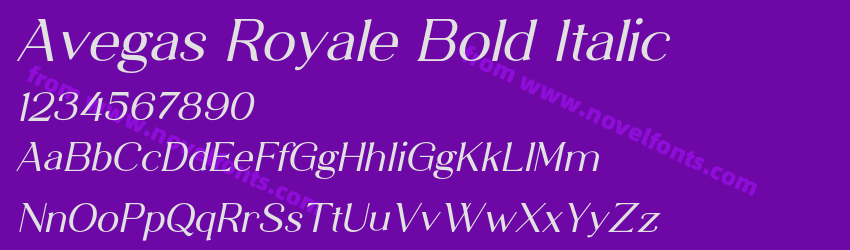 Avegas Royale Bold ItalicPreview